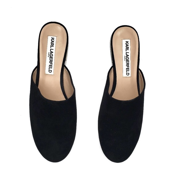 Karl Lagerfeld Royce Round Toe Suede Mules - Picture 3 of 7